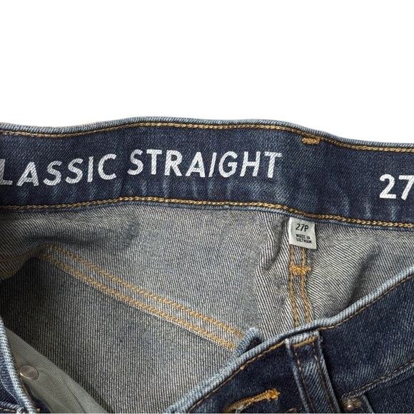 {J. Crew} "Classic Straight Buoy Wash" Petite Relaxed Tapered Leg Stretch Denim - Picture 6 of 8